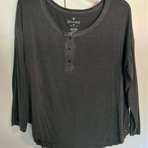 American Eagle Gray Soft & Sexy T